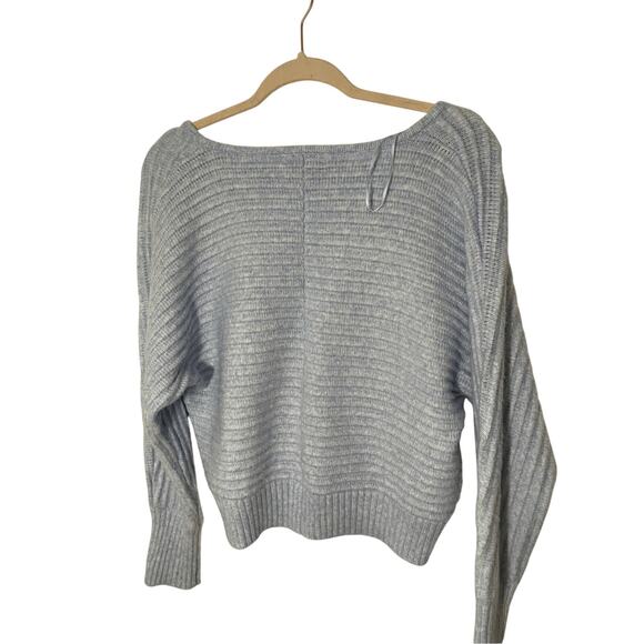 Sincerely Jules Cropped Periwinkle Waffle Knit Women's Sweater Soft Girl SZ M - Picture 4 of 5